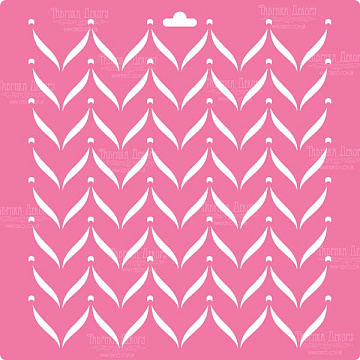 Stencil for decoration XL size (30*30cm), Zigzag pattern #105
