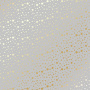 Sheet of single-sided paper with gold foil embossing, pattern Golden stars Grey, 12"x12"