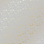 Sheet of single-sided paper with gold foil embossing, pattern Golden stars Grey, 12"x12"