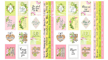 Set of stripes with pictures for decoration  "Spring blossom"