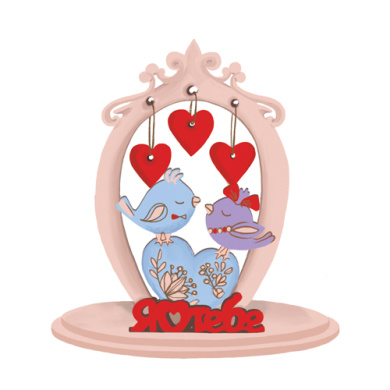 diy wooden coloring set, desk composition "that's love", #044 - 2