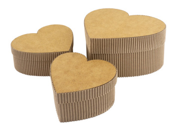 Set of gift boxes Kraft in Eco style, Heart-1, #13 - 2