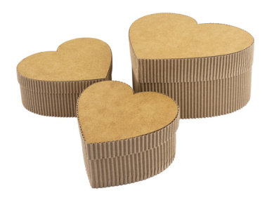 set of gift boxes kraft in eco style, heart-1, #13 - 2