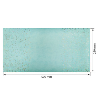 отрез кожзама с тиснением золотой фольгой, дизайн golden mini drops mint, 50см х 25см - 2