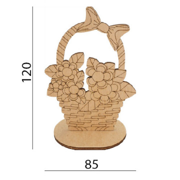Figurine for painting and decorating #528 "Basket on a stand" - 2