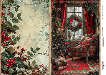 Decoupage card #0564, 21x29,7 cm