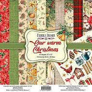 Double-sided scrapbooking paper set Our warm Christmas 12"x12", 10 sheets