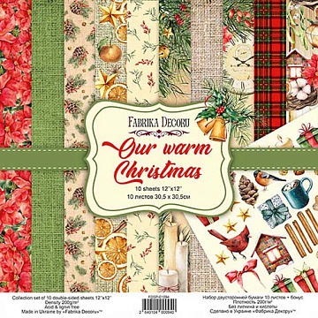 Zestaw papieru do scrapbookingu Our warm Christmas 30,5x30,5cm