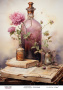 Decoupage card #0496, 21x29,7 cm