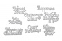Набор чипбордов Зимние праздничные надписи Англ.10х15 см #652