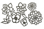 Spanplatten-Set "Blumen 2" #044