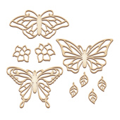 заготовка для витражной живописи "яркие бабочки", #02