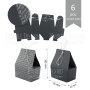 Bomboniera Torebka - zestaw tekturowych wykrojów do pakowania prezentów 6 szt., 105x75x43 mm