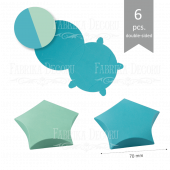 Набор картонных заготовок #002 color_Azure-turquoise Набор картонных заготовок #002 color_Azure-turquoise