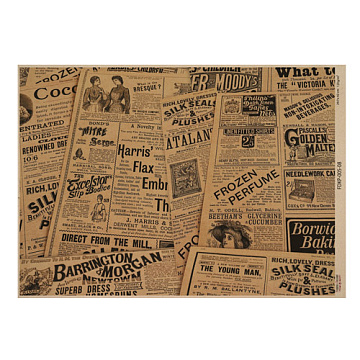 Kraft paper sheet Newspaper advertisement #08, 16,5’’x11,5’’ 