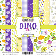набор скрапбумаги dino baby 30,5x30,5 см 10 листов