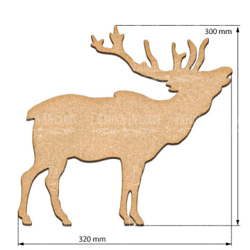  Art board Deer 32х30 cm - 2