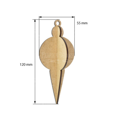 Blank for decoration New year tree toy 64, #497 - 2