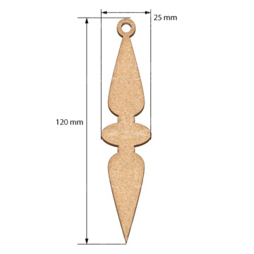 Blank for decoration New year tree toy 7, #438 - 2