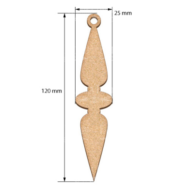 Blank for decoration New year tree toy 7, #438 - 2