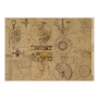 Zestaw jednostronnego kraftowego papieru do scrapbookingu Mechanics and steampunk 42x29,7 cm, 10 arkuszy 
