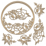 Set of MDF ornaments for decoration #226