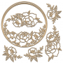 set of mdf ornaments for decoration #226