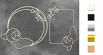 Spanplatten-Set Nachthimmel-Rahmen #535