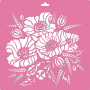 Schablone für Dekoration XL-Größe (30*30cm), Blumenstrauß, #204