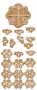 set of mdf ornaments for decoration #92