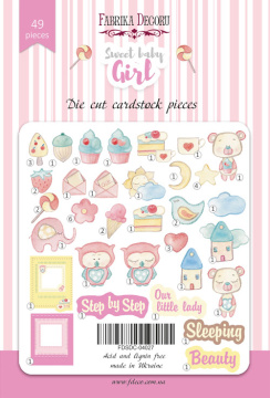 Set of die cuts Sweet baby girl, 49pcs - 2