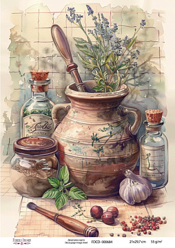 Decoupage-Karte #0684, 21x29,7 cm