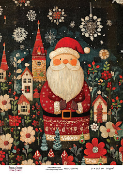 Decoupage card «Christmas Tale» #000743, 21cm x 29,7cm