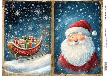 Decoupage card «Christmas Tale» #000782, 21cm x 29,7cm