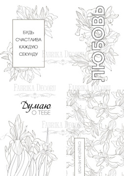 Set of 8pcs 10х15cm for coloring and creating greeting cards Majestic Iris RU - 2 Set of 8pcs 10х15cm for coloring and creating greeting cards Majestic Iris RU - 2