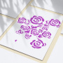 Stencil for crafts 14x14cm "Mini Roses" #018 - 1