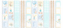 Set of stripes with pictures for decoration  "Dreamy baby boy"