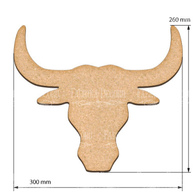 art-board-bull-head-30-26-cm - 2