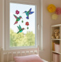 Art Stained Glass Kit "Hummingbirds in Flowers", for painting by numbers - 0