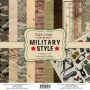 Doppelseitiges Scrapbooking-Papier-Set im Militärstil, 30,5 x 30,5 cm, 10 Blatt