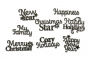 Набор чипбордов Зимние праздничные надписи Англ.10х15 см #652