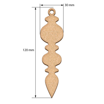 Blank for decoration New year tree toy 9, #440 - 2