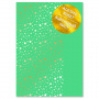 Acetate sheet with golden pattern Golden Stars Green A4 8"x12"