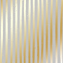 Sheet of single-sided paper with gold foil embossing, pattern Golden Stripes Gray, 12"x12" 