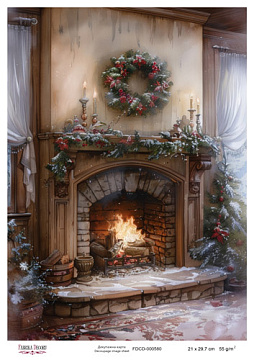 Decoupage card #0580, 21x29,7 cm