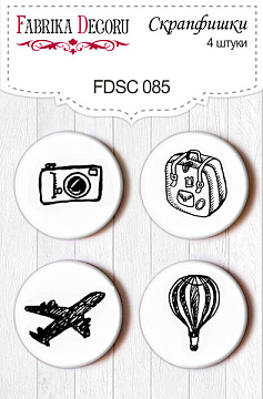 Set of 4pcs flair buttons for scrabooking #085