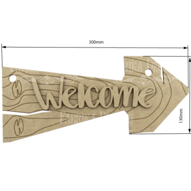 заготовка для декорирования "welcome" #122 фабрика декору - 2