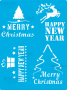 Stencil reusable, 15x20cm "Winter greetings", #348