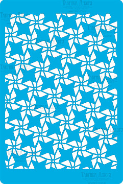 Stencil for crafts 15x20cm "Paper fans" #291