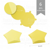 Набор картонных заготовок #002 color_Yellow-light yellow Набор картонных заготовок #002 color_Yellow-light yellow